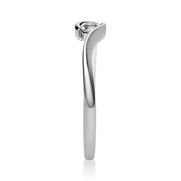 Solitär Ring aus 585 Weißgold mit Brillant 0.15 Ct