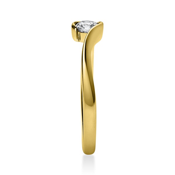 Solitär Ring aus 585 Gelbgold mit Brillant 0.20 Ct