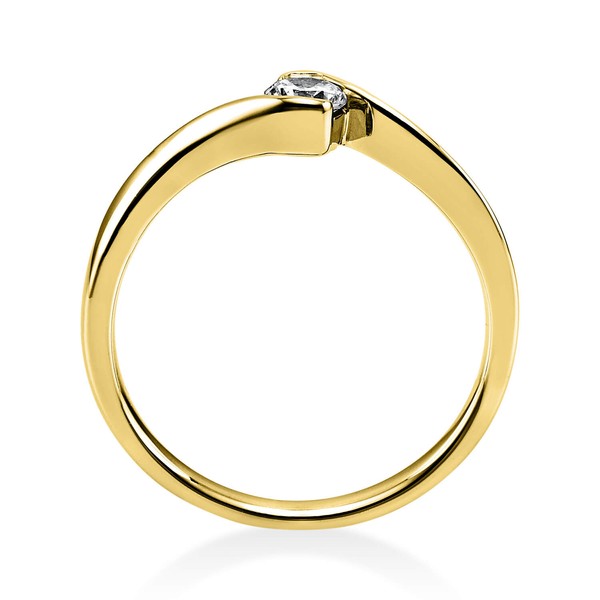 Solitär Ring aus 750 Gelbgold mit Brillant 0.20 Ct