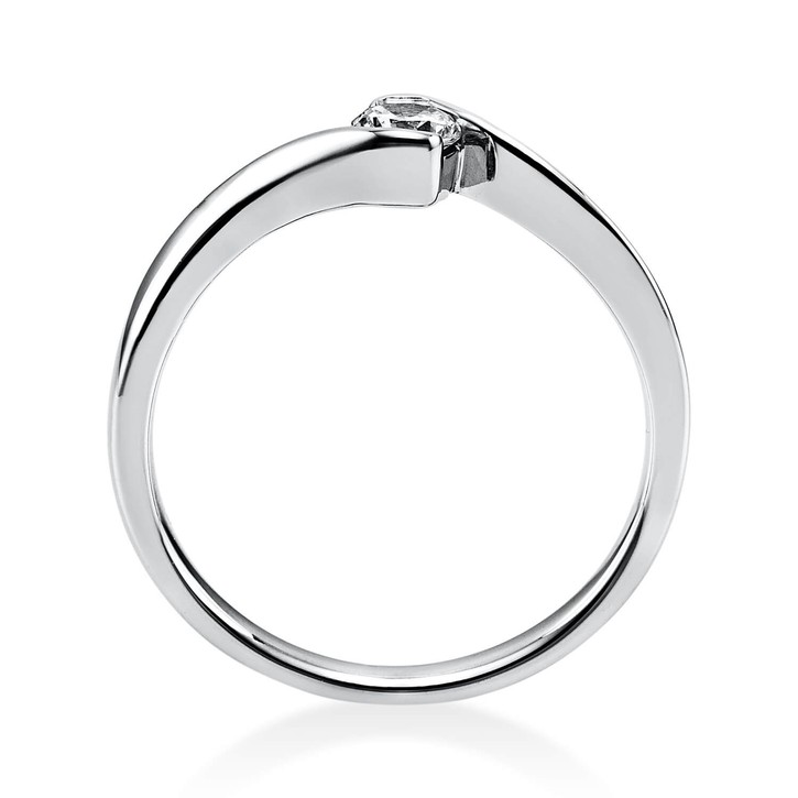Solitär Ring aus 585 Weißgold mit Brillant 0.20 Ct