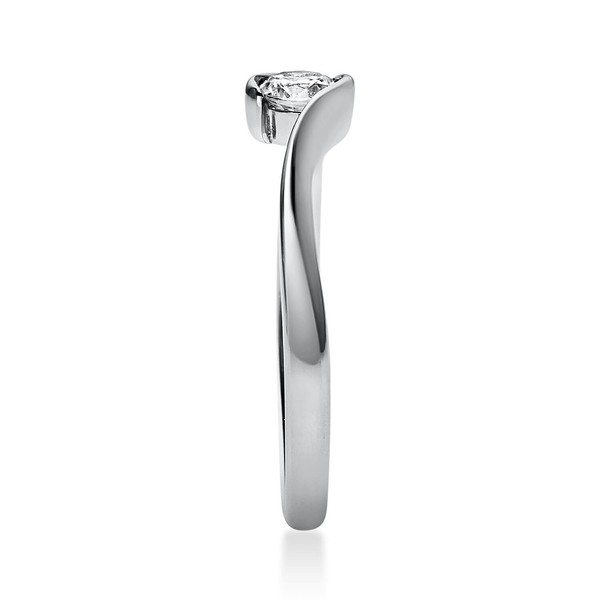Solitär Ring aus 585 Weißgold mit Brillant 0.20 Ct