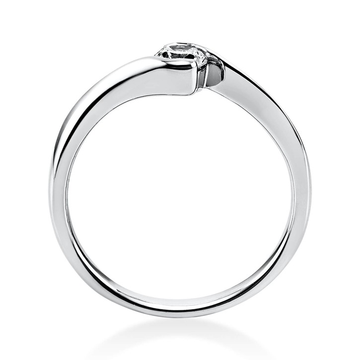 Solitär Ring aus 585 Weißgold mit Brillant 0.25 Ct