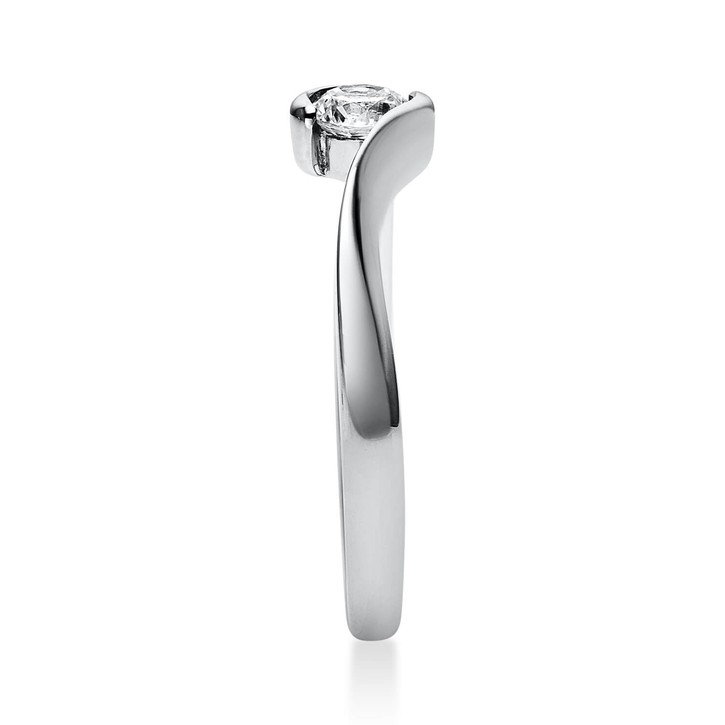Solitär Ring aus 750 Weißgold mit Brillant 0.25 Ct