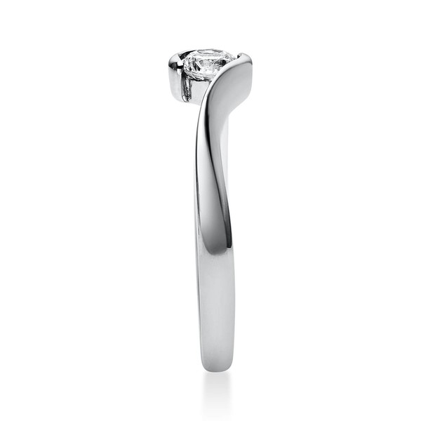 Solitär Ring aus 750 Weißgold mit Brillant 0.25 Ct