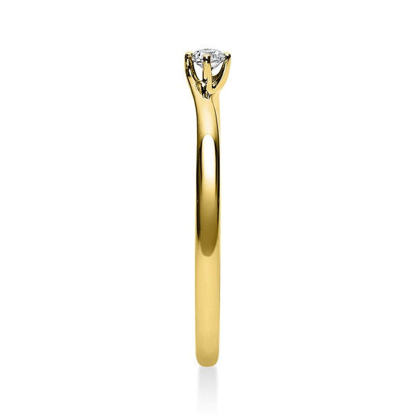 Solitär Ring aus 585 Gelbgold mit Brillant 0.05 Ct