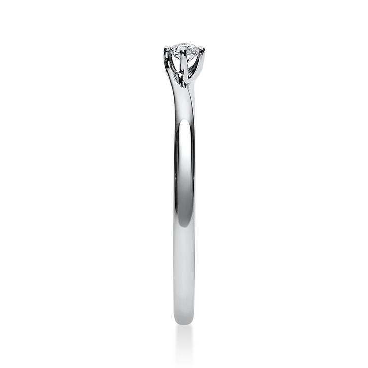 Solitär Ring aus 950 Platin mit Brillant 0.05 Ct