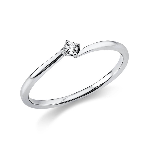 Solitär Ring aus 950 Platin mit Brillant 0.05 Ct