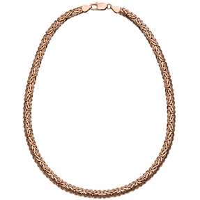 7mm oval king chain necklace jewelry 925 silver rose gold plated 45cm 7mm oval king chain necklace jewelry 925 silver rose gold plated 45cm