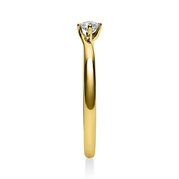 Solitär Ring aus 750 Gelbgold mit Brillant 0.10 Ct