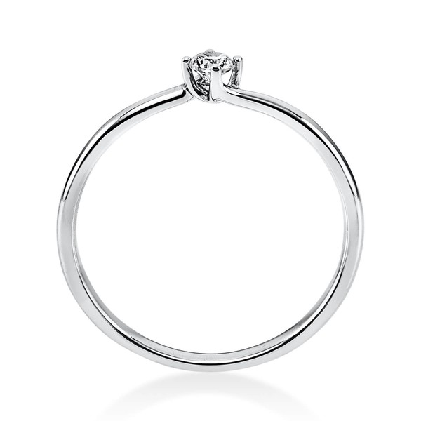 Solitär Ring aus 585 Weißgold mit Brillant 0.10 Ct