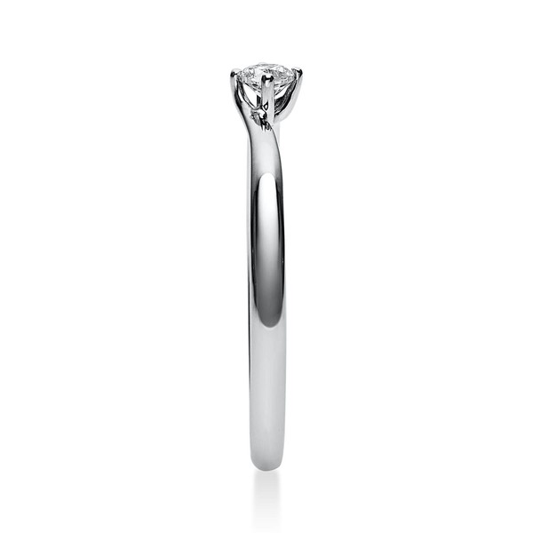 Solitär Ring aus 585 Weißgold mit Brillant 0.10 Ct