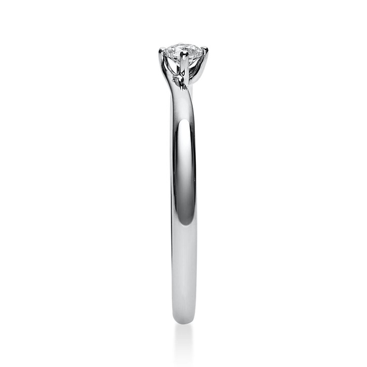 Solitär Ring aus 750 Weißgold mit Brillant 0.10 Ct