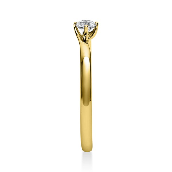 Solitär Ring aus 585 Gelbgold mit Brillant 0.15 Ct
