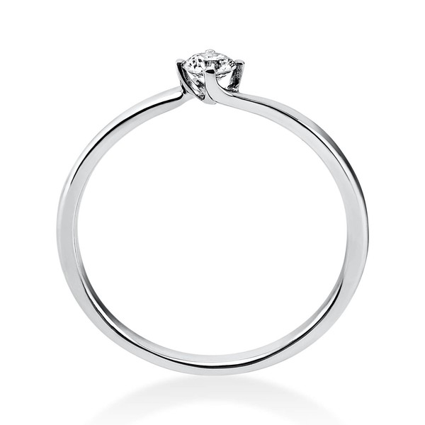 Solitär Ring aus 750 Weißgold mit Brillant 0.15 Ct
