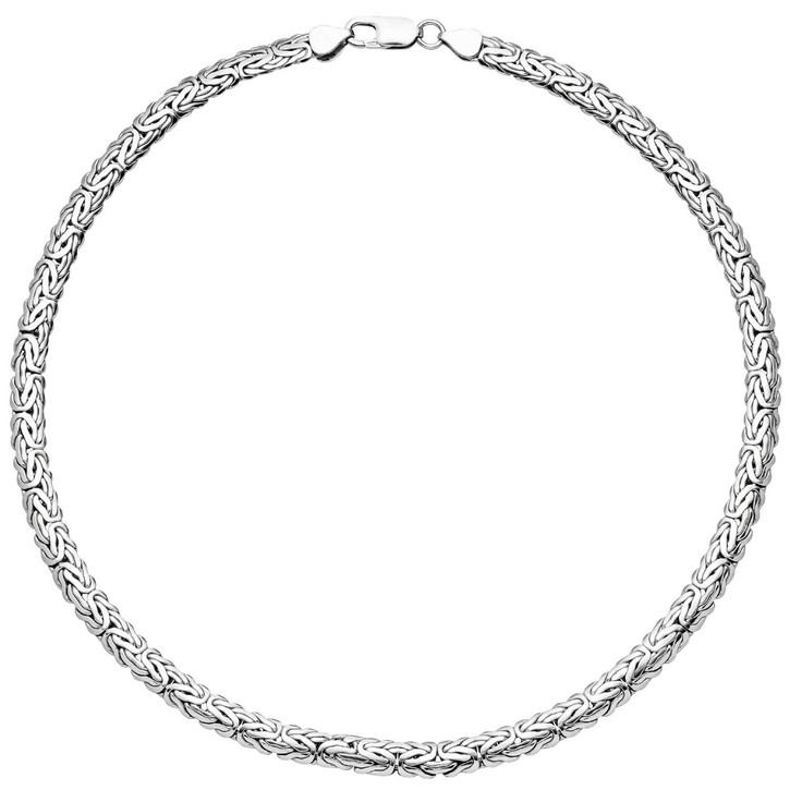 7mm ovale Königskette aus 925 Silber 45cm