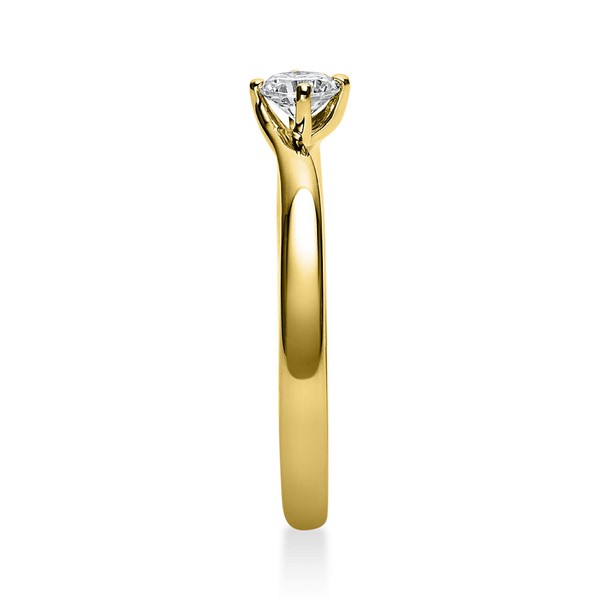 Solitär Ring aus 750 Gelbgold mit Brillant 0.20 Ct