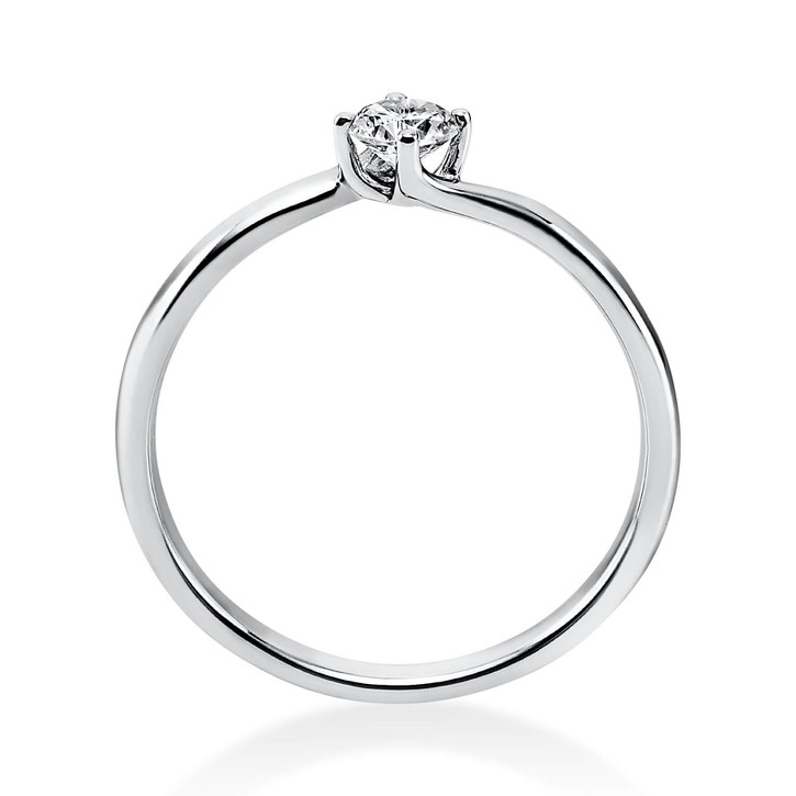 Solitär Ring aus 750 Weißgold mit Brillant 0.20 Ct