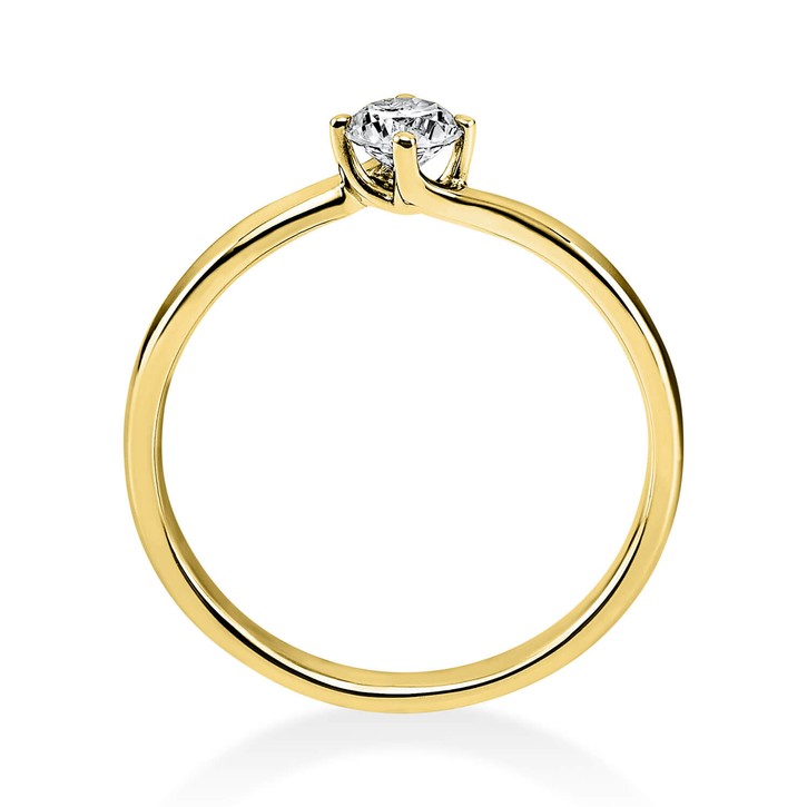 Solitär Ring aus 585 Gelbgold mit Brillant 0.25 Ct