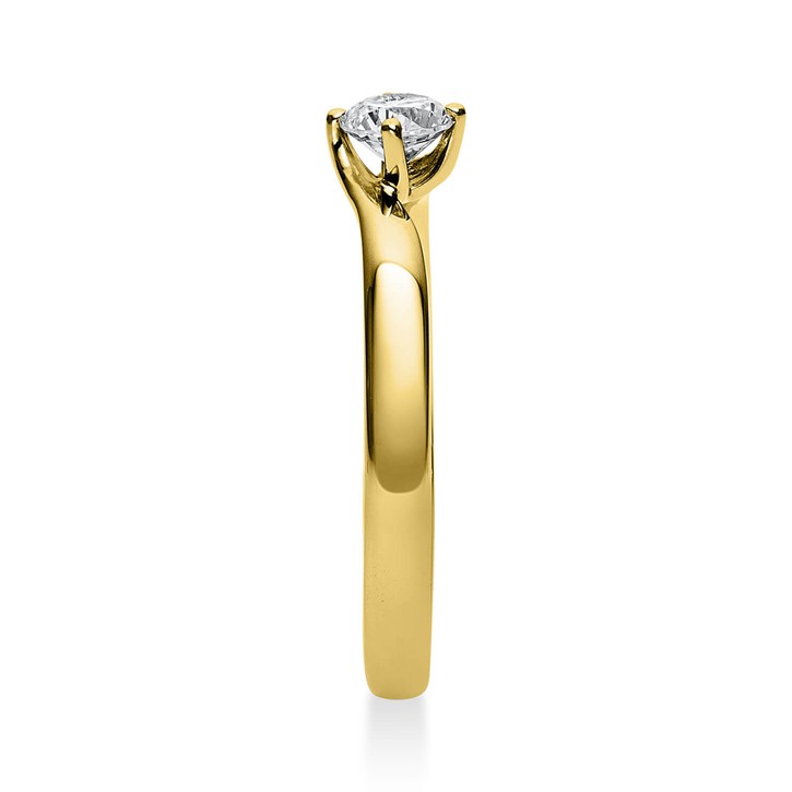 Solitär Ring aus 585 Gelbgold mit Brillant 0.25 Ct