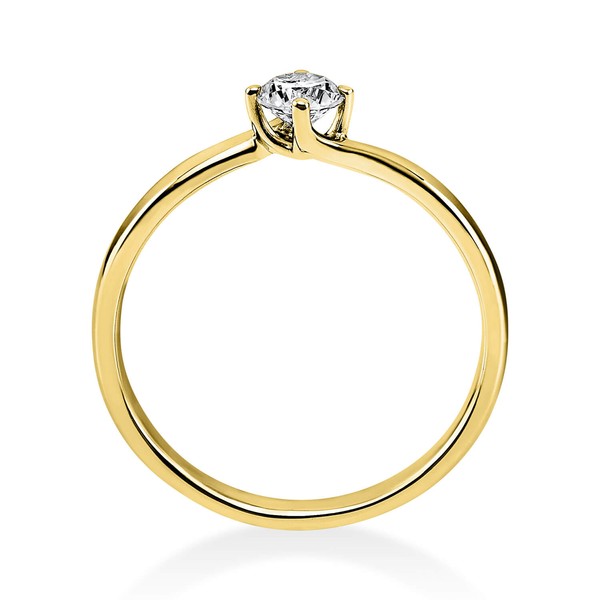 Solitär Ring aus 585 Gelbgold mit Brillant 0.25 Ct