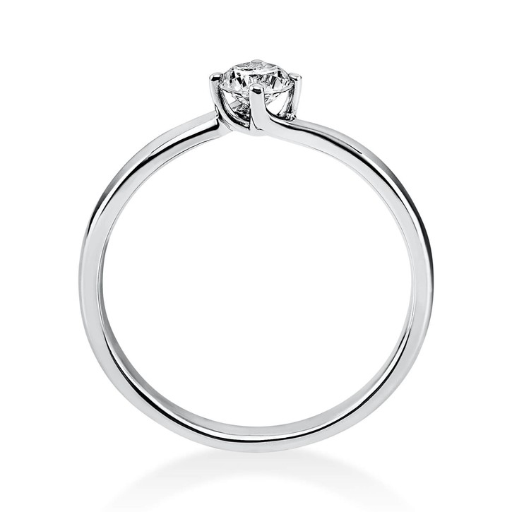 Solitär Ring aus 950 Platin mit Brillant 0.25 Ct