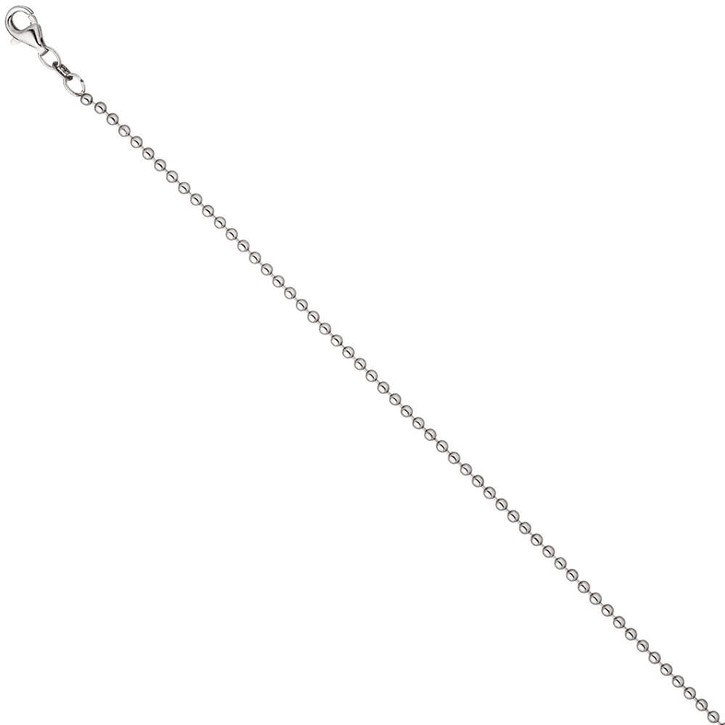 2mm Kugelkette aus echtem 925 Silber 50cm