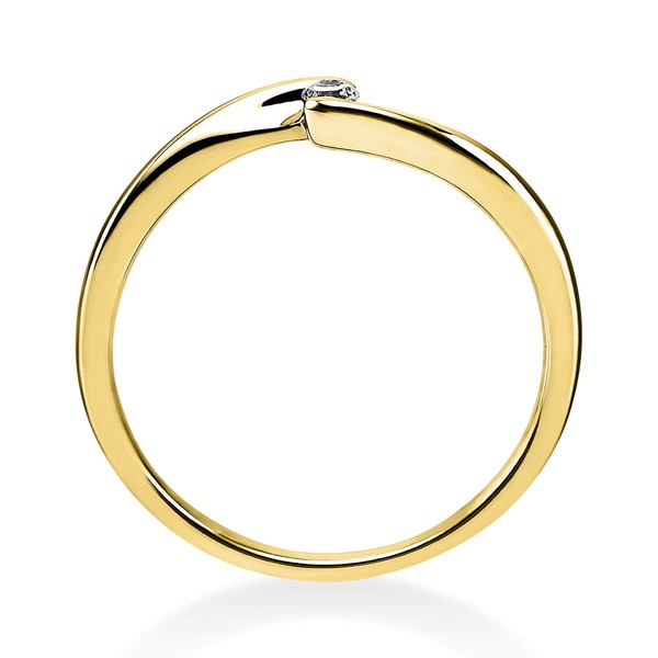 Solitär Ring aus 585 Gelbgold mit Brillant 0.05 Ct
