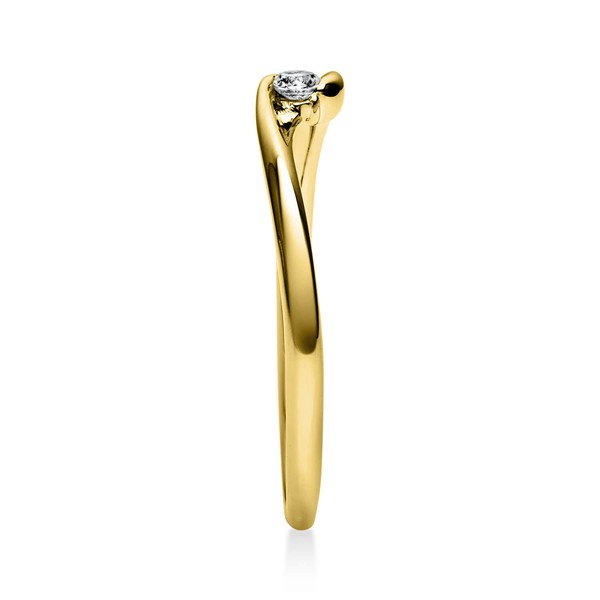 Solitär Ring aus 585 Gelbgold mit Brillant 0.05 Ct