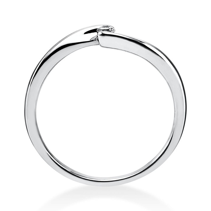 Solitär Ring aus 950 Platin mit Brillant 0.05 Ct