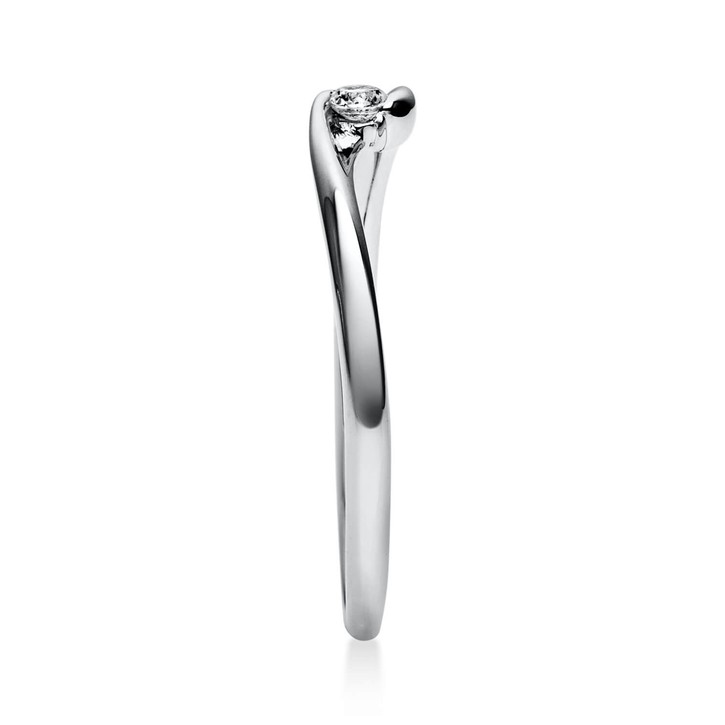 Solitär Ring aus 950 Platin mit Brillant 0.05 Ct