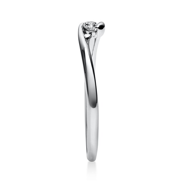 Solitär Ring aus 750 Weißgold mit Brillant 0.05 Ct