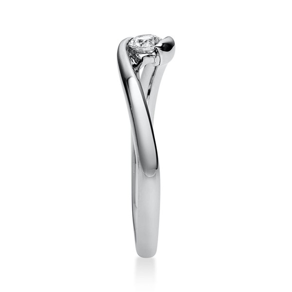 Solitär Ring aus 585 Weißgold mit Brillant 0.15 Ct