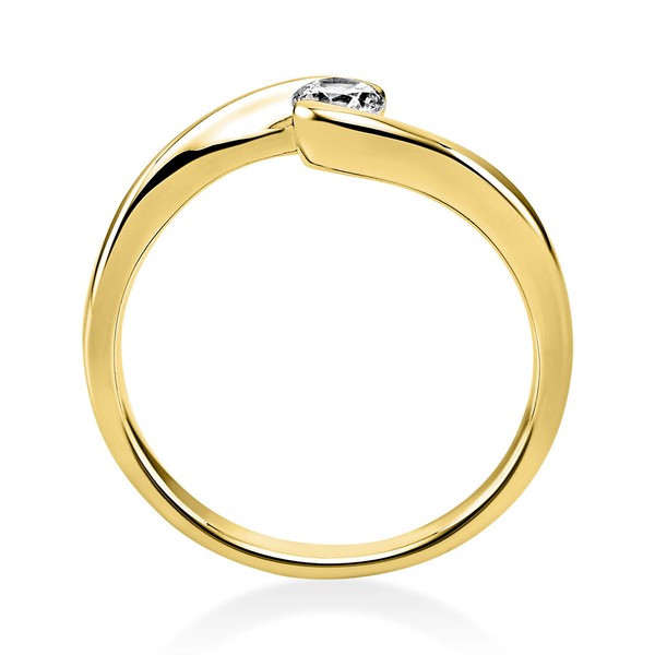 Solitär Ring aus 585 Gelbgold mit Brillant 0.20 Ct