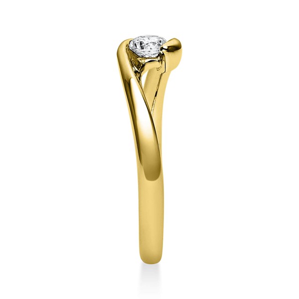 Solitär Ring aus 585 Gelbgold mit Brillant 0.20 Ct