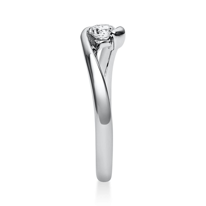 Solitär Ring aus 585 Weißgold mit Brillant 0.20 Ct