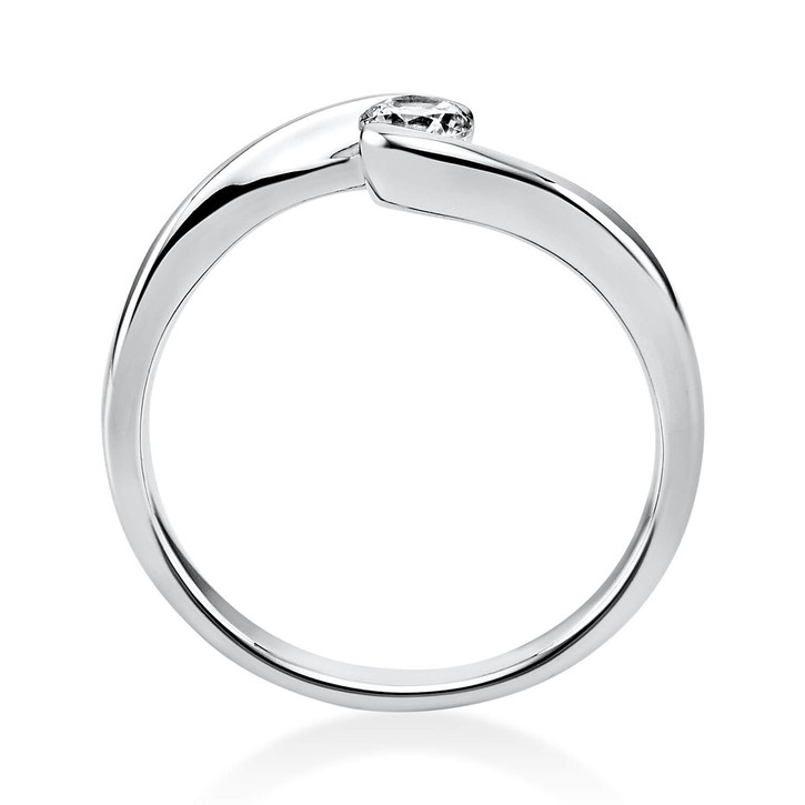 Solitär Ring aus 750 Weißgold mit Brillant 0.20 Ct
