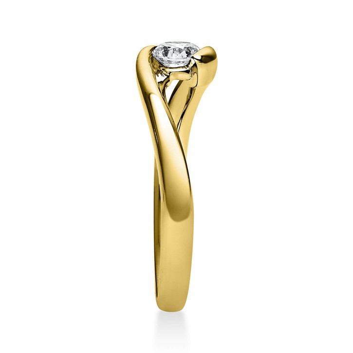 Solitär Ring aus 585 Gelbgold mit Brillant 0.25 Ct