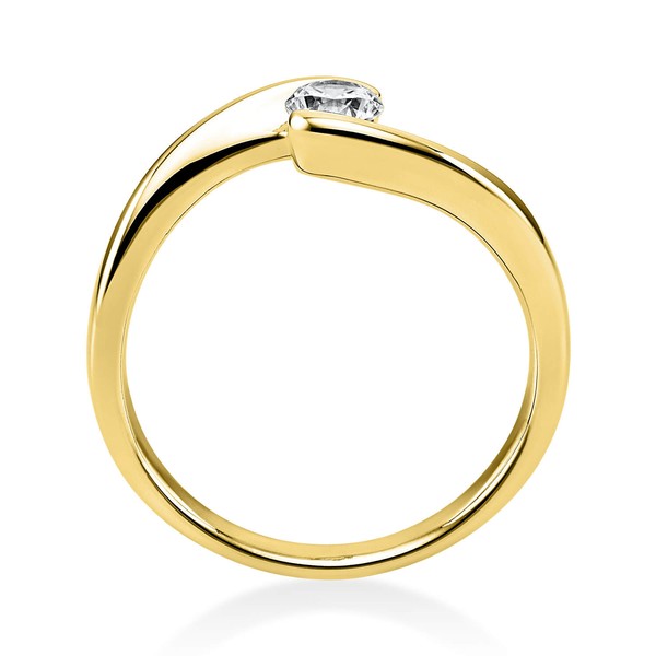 Solitär Ring aus 750 Gelbgold mit Brillant 0.25 Ct
