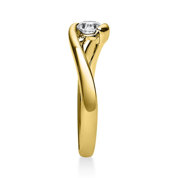 Solitär Ring aus 750 Gelbgold mit Brillant 0.25 Ct