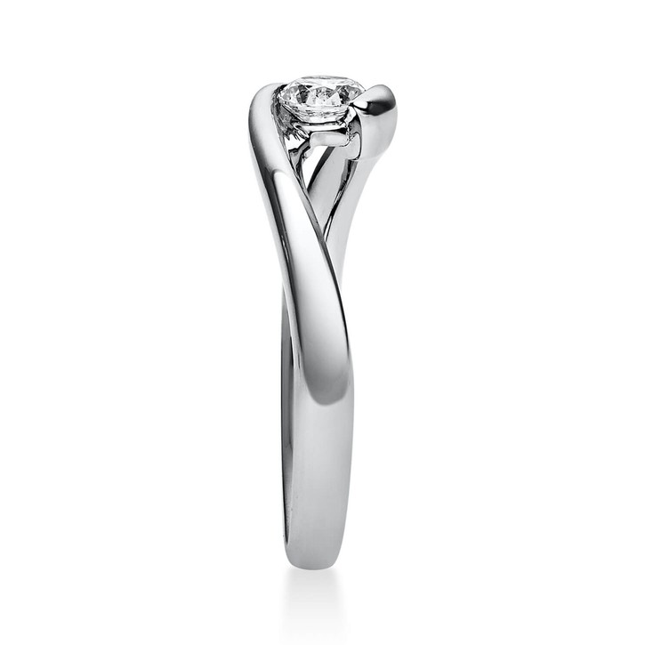 Solitär Ring aus 950 Platin mit Brillant 0.25 Ct