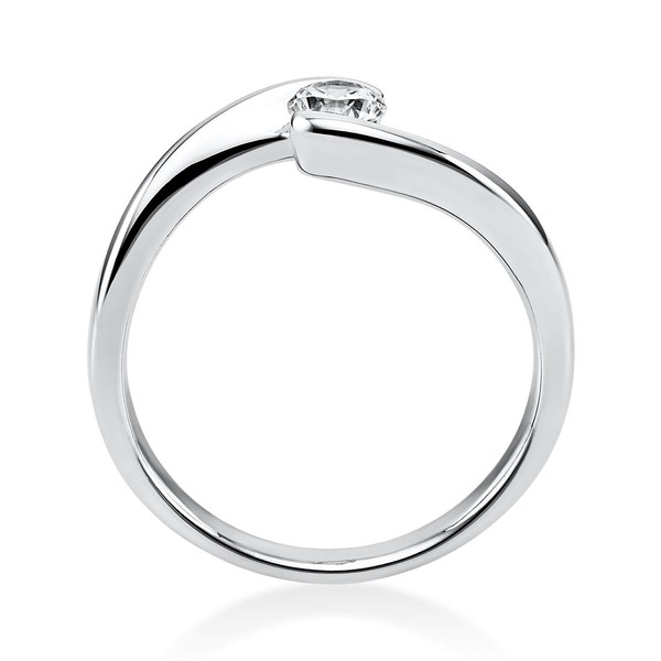 Solitär Ring aus 585 Weißgold mit Brillant 0.25 Ct