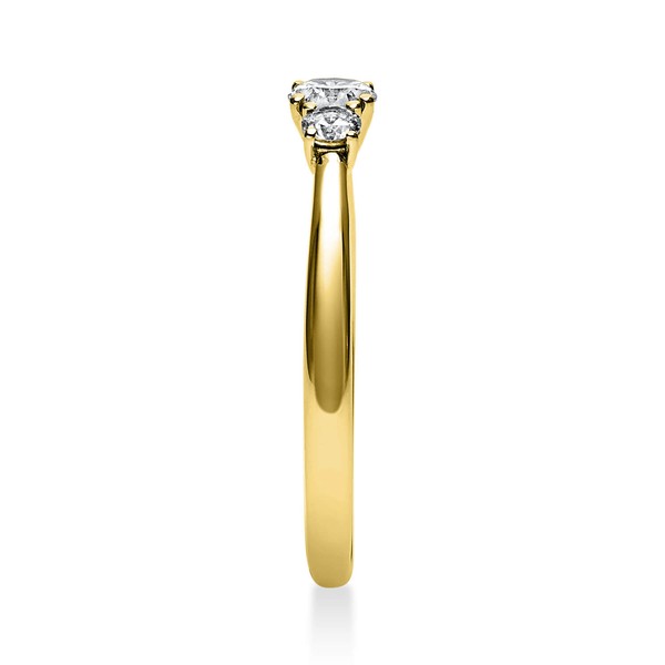 Ring aus 585 Gelbgold mit 3 Brillanten 0.33 Ct