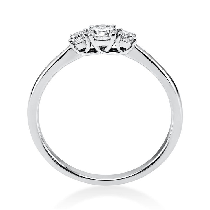Ring aus 950 Platin mit 3 Brillanten 0.33 Ct