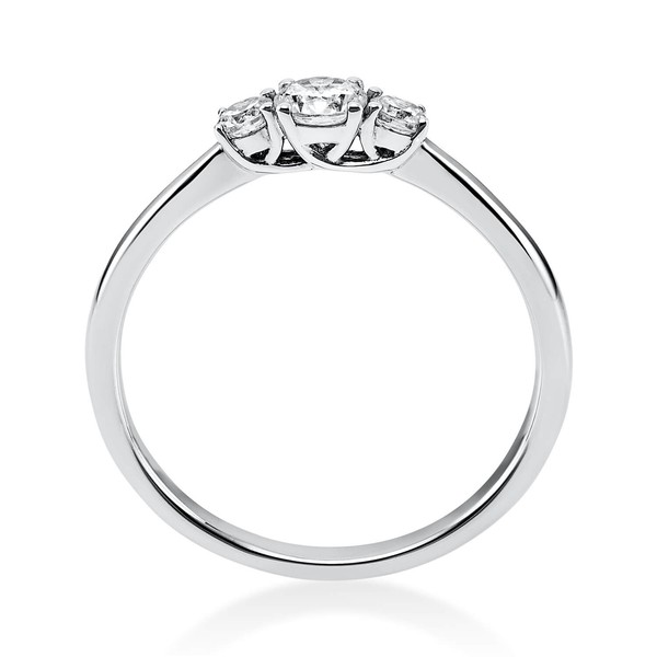 Ring aus 950 Platin mit 3 Brillanten 0.33 Ct