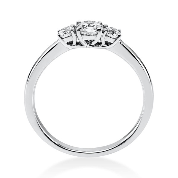 Ring aus 585 Weißgold mit 3 Brillanten 0.47 Ct