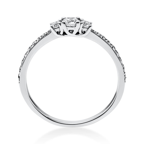 Ring aus 585 Weißgold mit 21 Brillanten 0.37 Ct