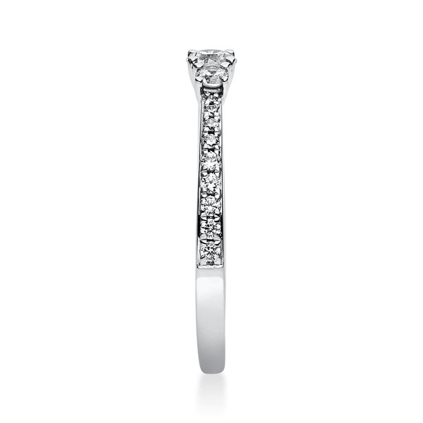 Ring aus 750 Weißgold mit 21 Brillanten 0.37 Ct