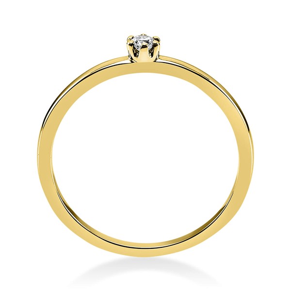 Solitär Ring aus 585 Gelbgold mit Brillant 0.05 Ct