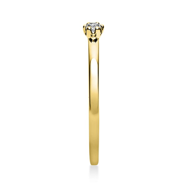Solitär Ring aus 585 Gelbgold mit Brillant 0.05 Ct