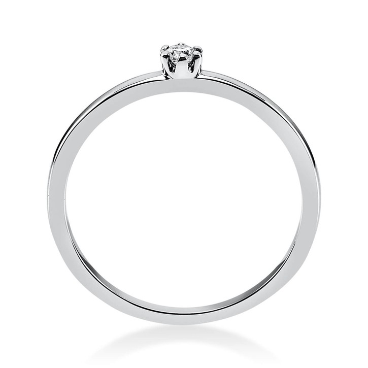 Solitär Ring aus 750 Weißgold mit Brillant 0.05 Ct